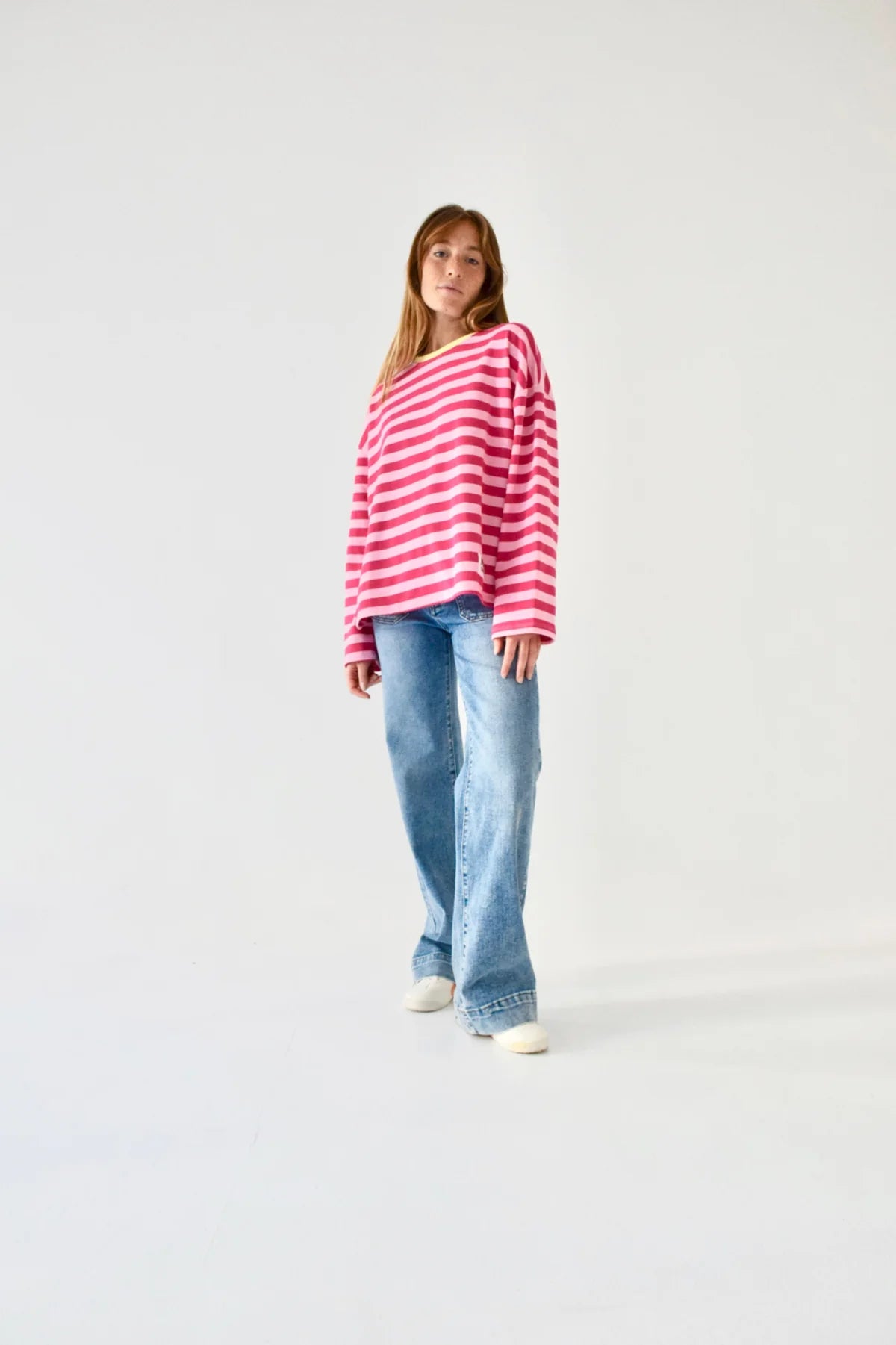 CAMISETA NÚRIA ROSA Y FUCSIA