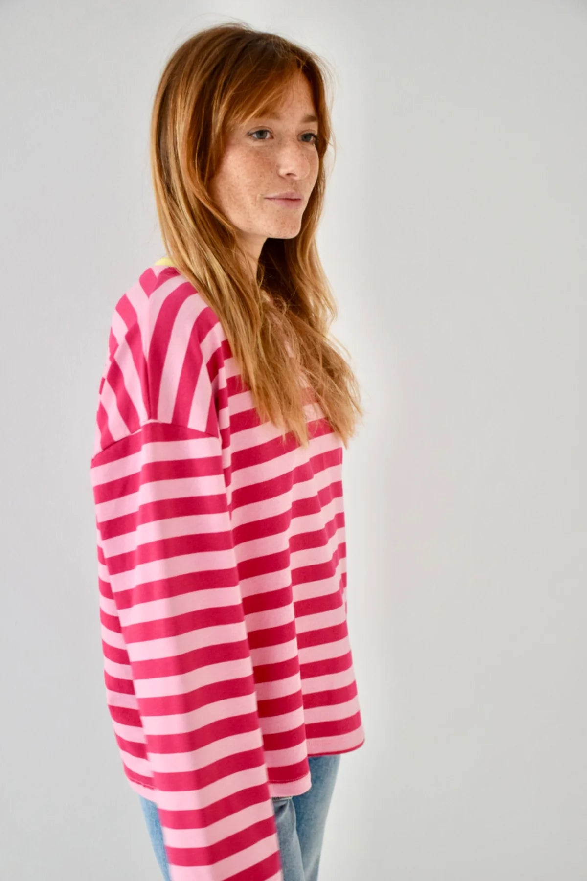 CAMISETA NÚRIA ROSA Y FUCSIA
