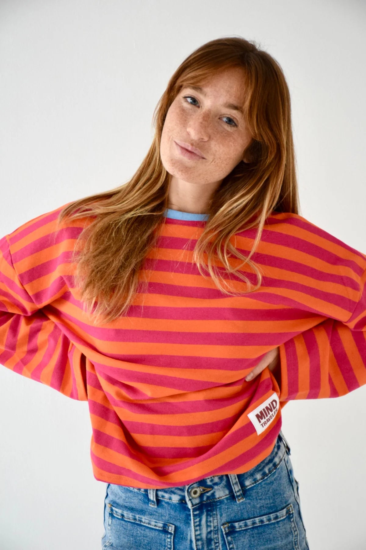 CAMISETA NÚRIA FUCSIA Y NARANJA