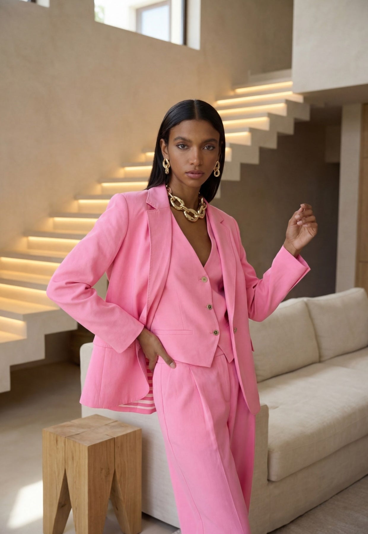 AMERICANA REGULAR SIN ABOTONADURA ROSA