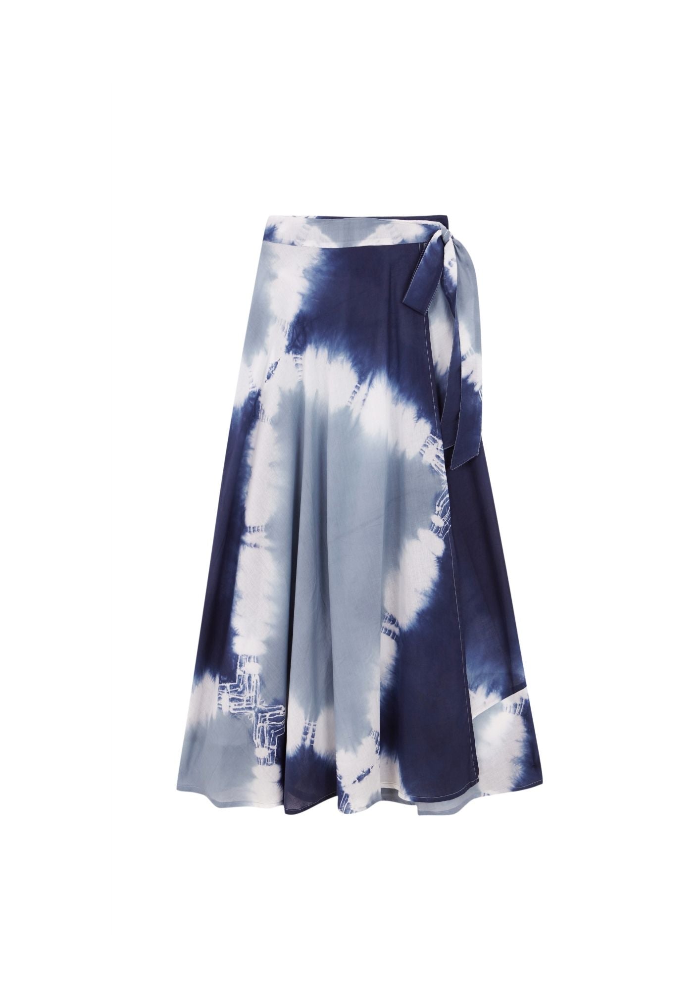 FALDA CRUZADA TIE DYE AZUL