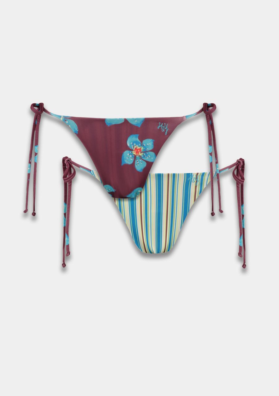 BIKINI REVERSIBLE NOVA&LINA TROPICAL FLOWER/STRIPES