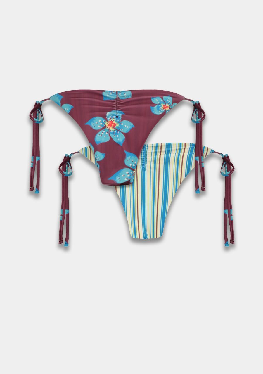 BIKINI REVERSIBLE NOVA&LINA TROPICAL FLOWER/STRIPES