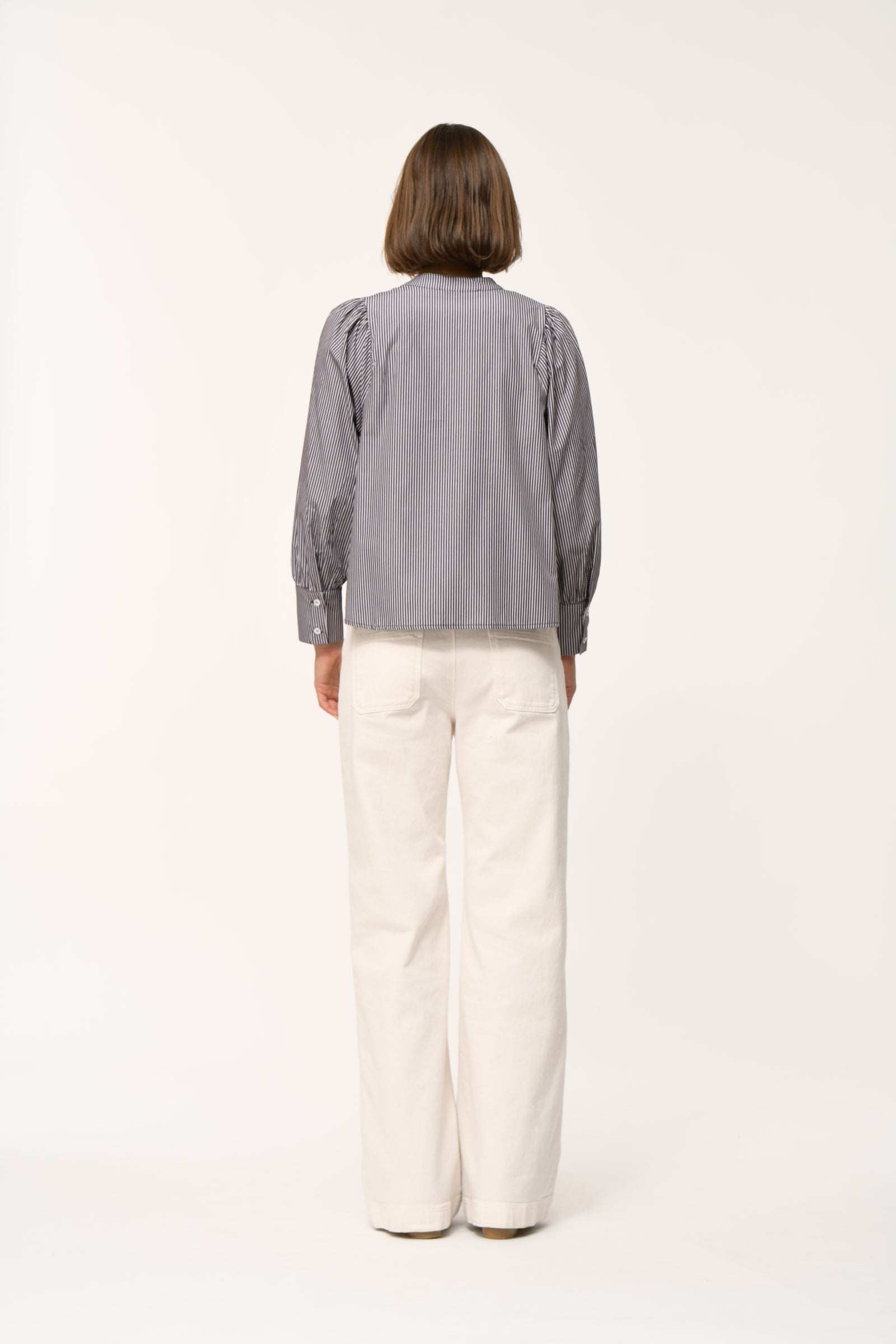 CAMISA DE RAYAS MARRÓN