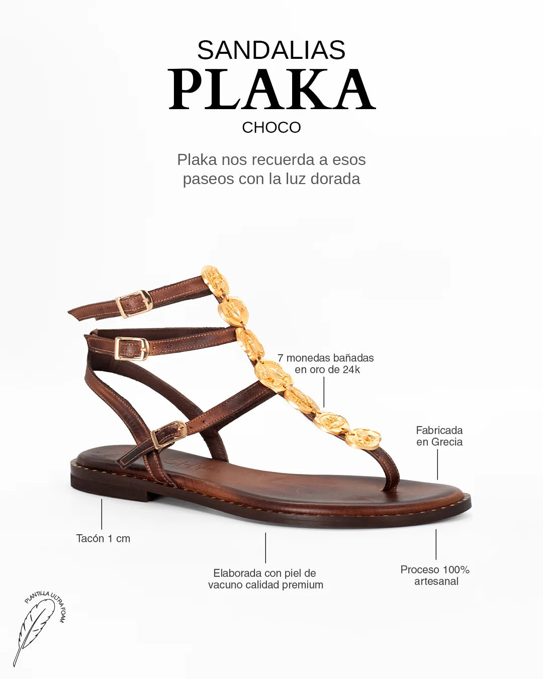 SANDALIAS PLAKA CHOCO