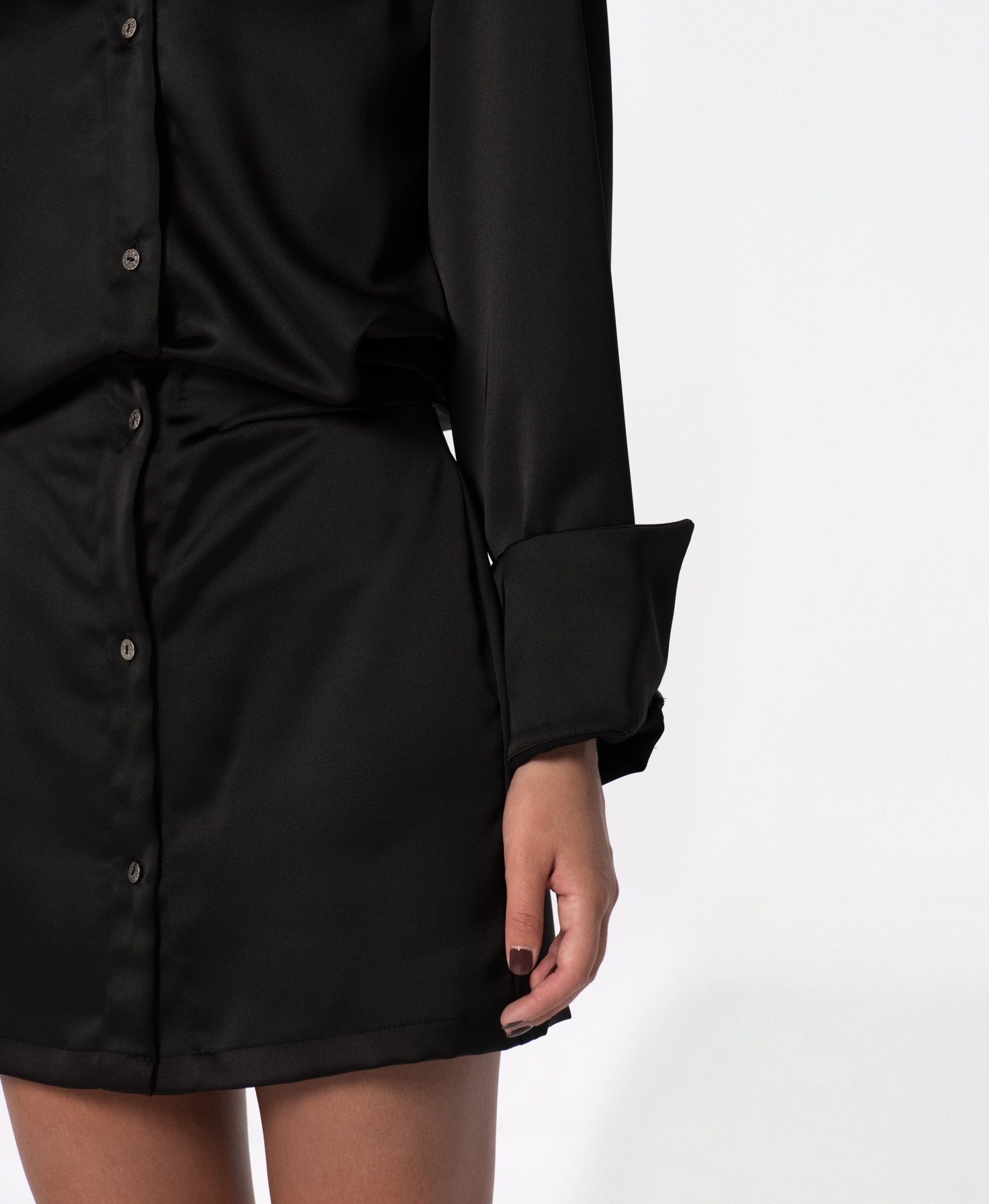 VESTIDO CAMISERO NEGRO VELA