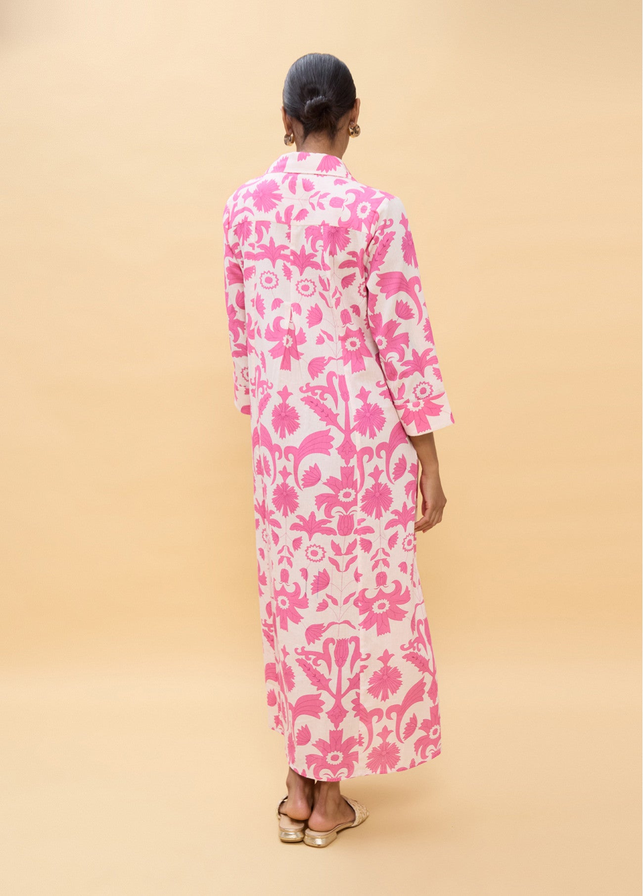 VESTIDO MANGA LARGA ESTAMPADO FLORES