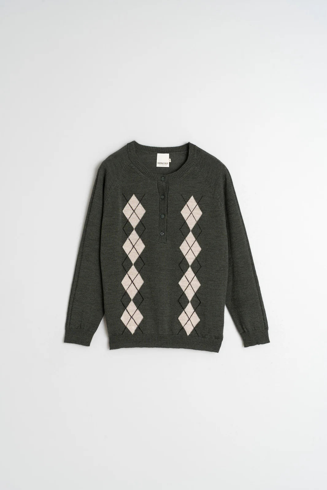 JERSEY ROMBOS MERINO OLIVA