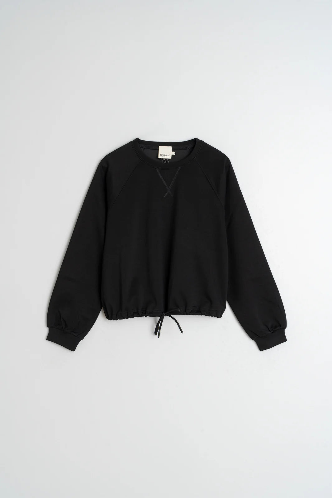 SUDADERA CINTURA AJUSTABLE NEGRA