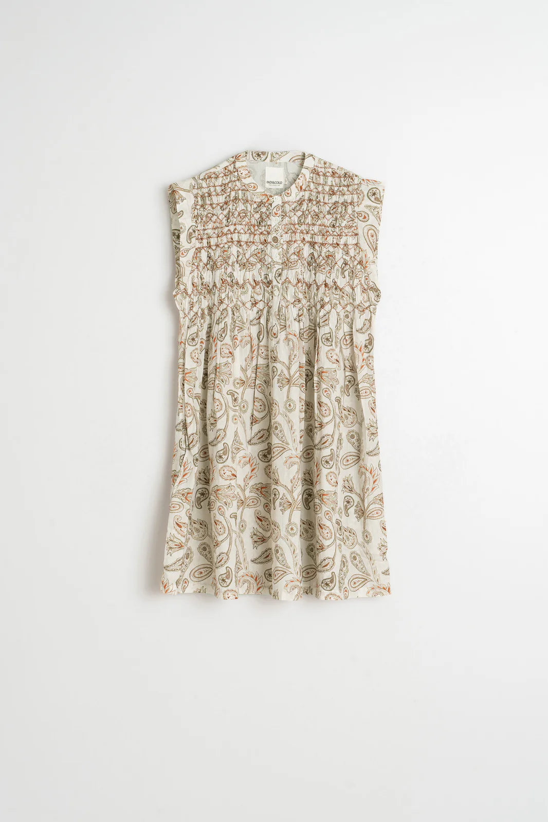 VESTIDO CORTO SMOCK KHAKI