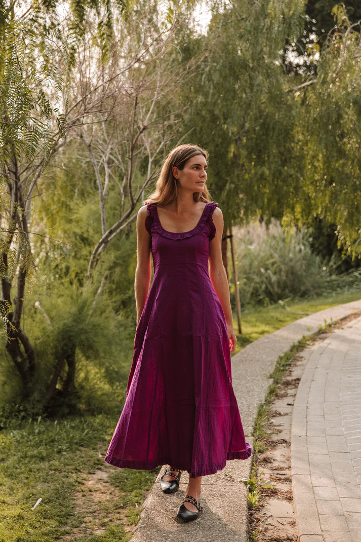 VESTIDO VOLANTE BUGANVILLA