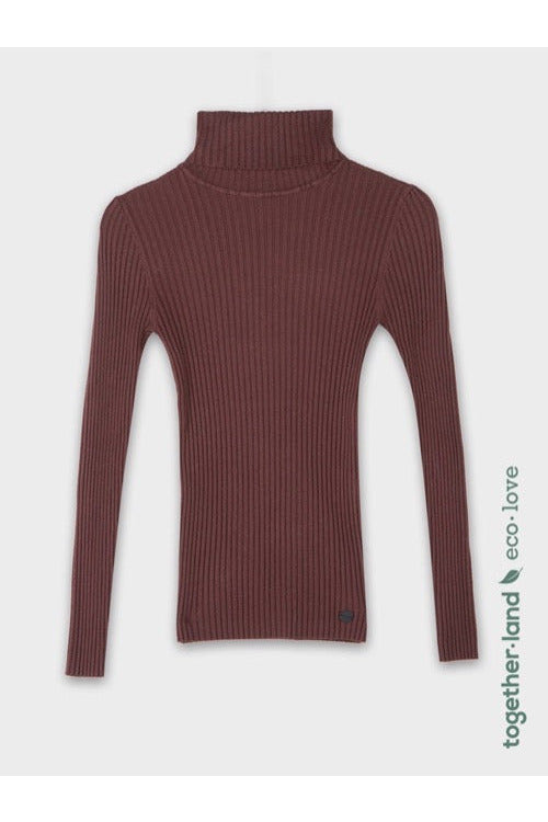 Ribbed turtleneck sweater - togetherland